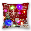 Christmas Santa LED Light Pillowcase for Home Decor, 45x45cm - Axyaa