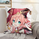 Axyaa Decorative Pillow Covers for Sofa Cushions - Genshin Impact Inspired Home Decor