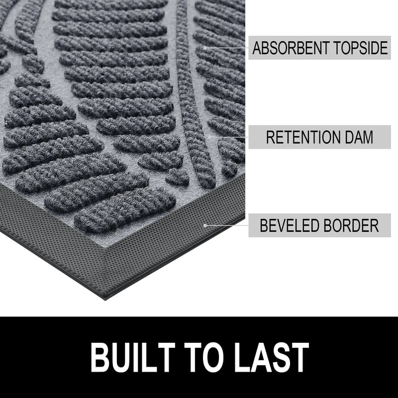 Axyaa Rubber Entrance Doormats: Non-slip Heavy Duty Outdoor Mats