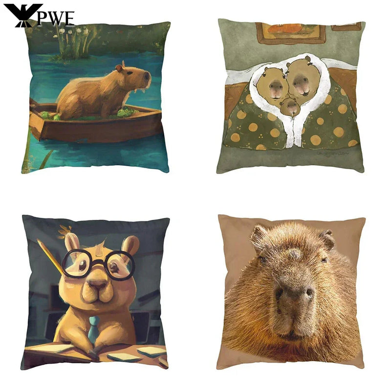 Capybara Nordic Cushion Cover by Axyaa - Home Decor Pillow Case