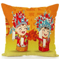 Axyaa Cartoon Couple Linen Pillowcase: Cute Room Decor & Valentine's Day Gift