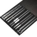 Axyaa Black Alloy Chopsticks Set - 5 Pairs for Sushi, Noodles, and More