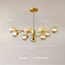 Axyaa Glass Chandelier - Modern Nordic Living Room Lighting Fixture