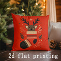 Axyaa Christmas Pillow Covers for Sofa, Bedroom, Car - Festive Decorative Cushion Cover