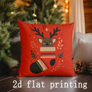 Axyaa Christmas Pillow Covers for Sofa, Bedroom, Car - Festive Decorative Cushion Cover