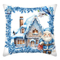 Axyaa Christmas Decor Pillow Cover Set - Santa, Snowman, Angel Print Suite