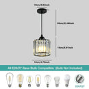 Axyaa Crystal Pendant Light for Restaurant Bar, Kitchen, Bedroom - Modern Minimalist Design