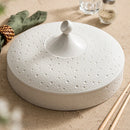 Axyaa Ceramic Grid Plate with Lid - Premium Hotel Tableware Appetizer Set