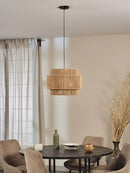 Axyaa Rattan LED Pendant Lights: Modern Nordic Chandelier for Home Decor