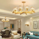 Axyaa Modern Luxury Black Gold Chandelier Pendant Lamp for Indoor Lighting