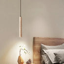 Axyaa Yellow Travertine LED Bedside Chandelier for Wabi-sabi Style Bedroom