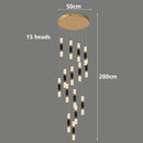 Axyaa Nordic Stair Chandelier Pendant Lights Living Dining Room Ceiling Light Indoor Lighting