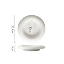 Axyaa Round Ceramic Pasta Ramen Bowls Set for Dining and Serving