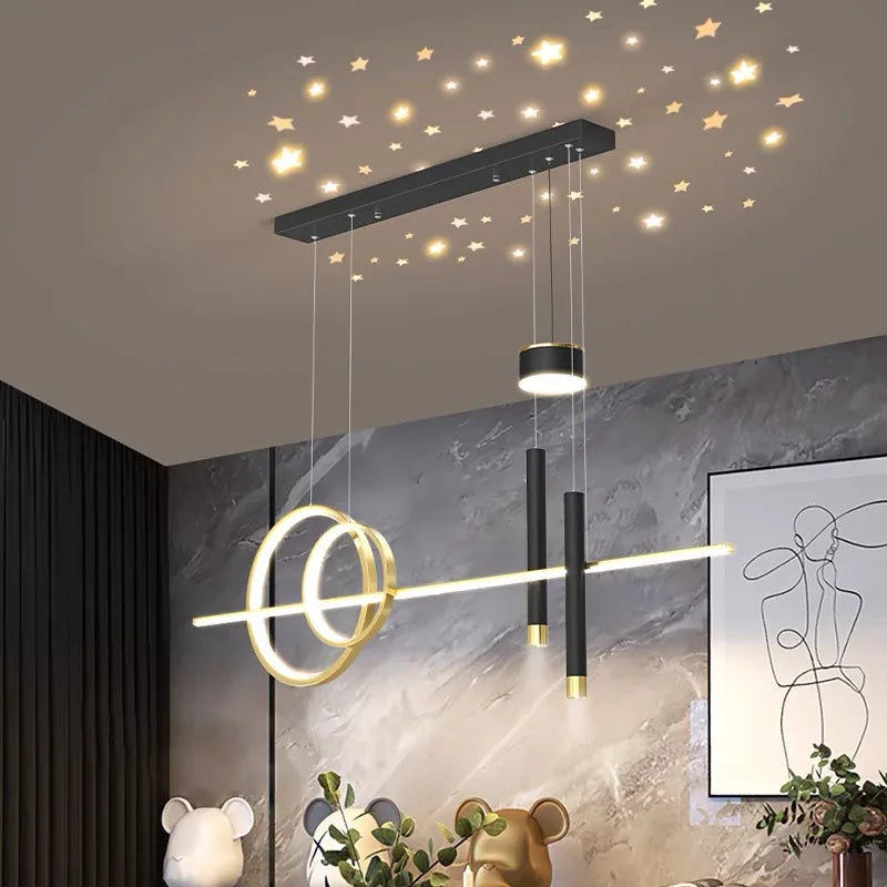 Axyaa Starry Pendant Light: Modern Luxury Dining Chandelier - Creative Decorative Hanging Lighting