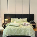 Axyaa High-End Jacquard Milk Fleece Winter 4-Piece Bed Set