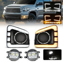 Axyaa LED DRL for Toyota Tundra 2014-2021: Daytime Running Lights with Turn Signal & Fog Lamp