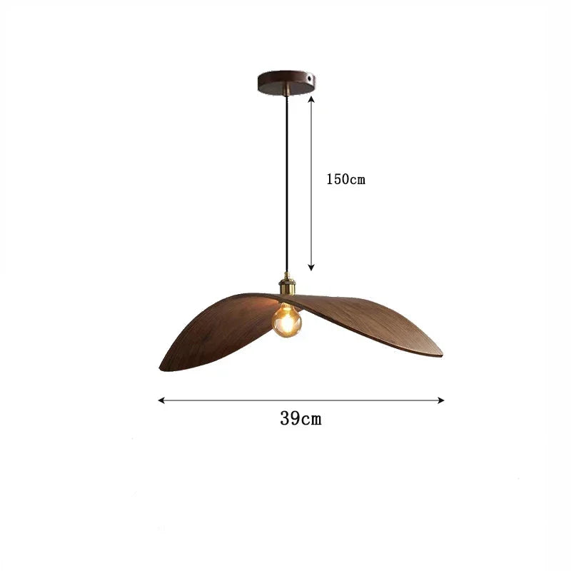 Axyaa Walnut Wood Pendant Lamp for Kitchen Restaurant Home Decor Lighting