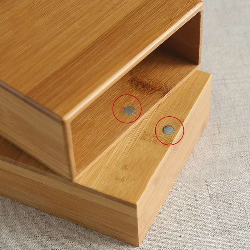 Axya Bamboo Jewelry Box: Small, Simple, Elegant Storage for Bracelets and Beads