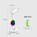 Axyaa Rechargeable Study Desk Lamp with Fan, Clock Display & LED Reading Light