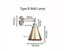 Axyaa Bronze Iron Wall Lamp: Rural Retro Industrial Style for Bedroom, Restaurant, and Hotel