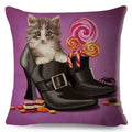 Axyaa Cartoon Pet Dog Print Pillow Covers 45x45cm for Home and Car Decor