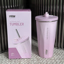 Axyaa Insulated Cold Cup with Diamond-Shaped Straw for Portable Ice Cream Water.