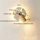 Axyaa Stone Terrazzo LED Wall Lights with Pull Chain Switch - Set of 2