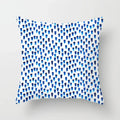 Axyaa Blue Geometric Sofa Chair Decor Set with Abstract Pillowcase & Plant Cushion Cover
