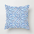 Axyaa Blue Geometric Sofa Chair Decor Set with Abstract Pillowcase & Plant Cushion Cover
