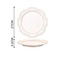 Axyaa French Baroque Vintage Relief Dinner Plate Set.