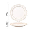 Axyaa French Baroque Relief Dinner Plate Set for Stylish Kitchenware