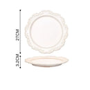 Axyaa French Baroque Relief Dinner Plate Set for Stylish Kitchenware
