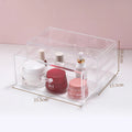 Axyaa Clear Makeup Organizer Set | Large Capacity Cosmetic Storage Drawer Box