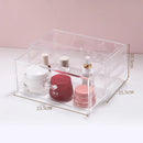 Axyaa Clear Makeup Organizer Set | Large Capacity Cosmetic Storage Drawer Box