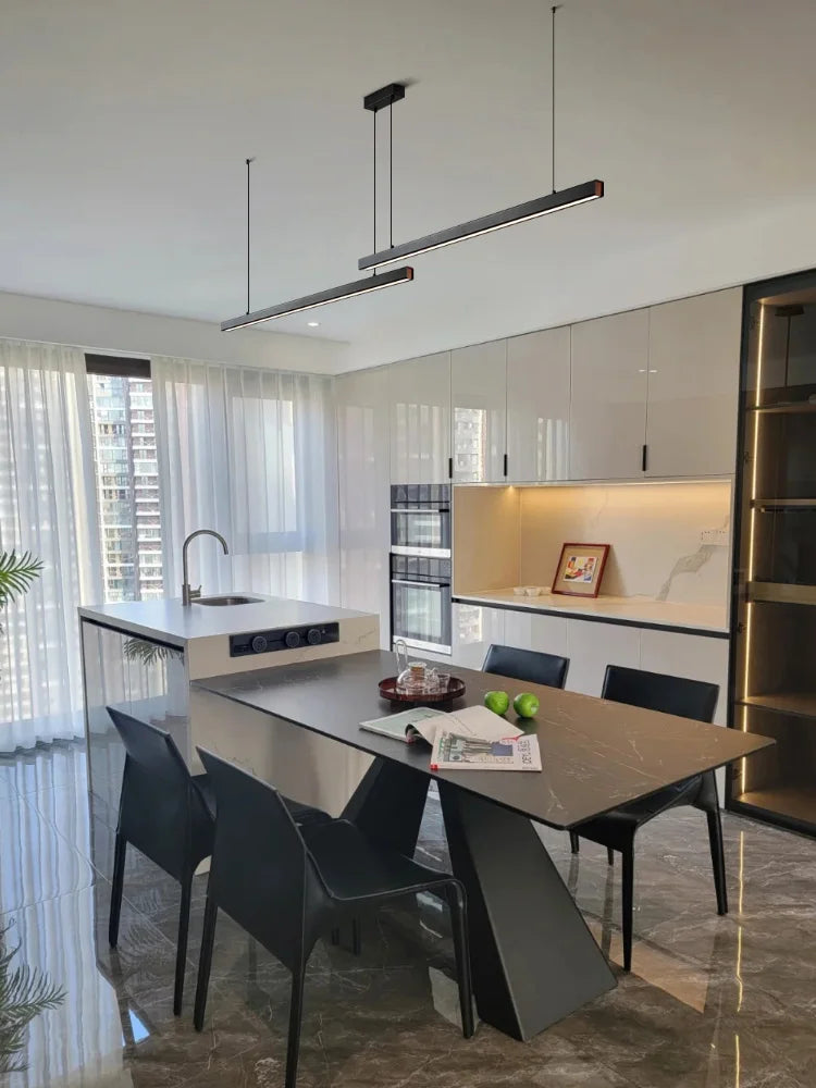Axyaa Aluminum Modern Chandelier Strip for Dining Room, Bar & Kitchen Tables