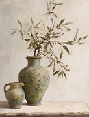 Elegant Olive Tree & Lemon Canvas Poster for Dormitory Home Decor by Axyaa.