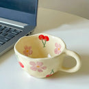 Axyaa CreatiCeramic Coffee Cup Flower-Shaped Mug with High Color Value