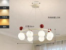 Axyaa Minimalist LED Glass Pendant Chandelier for Modern Home Decor