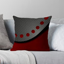Axyaa Red Black Abstract Cushion Cover Plush Pillow for Home Decor