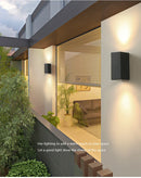 Axya Outdoor LED Wall Light: Waterproof Aluminum Lamp for Porch, Garden, Bedroom & Decoration