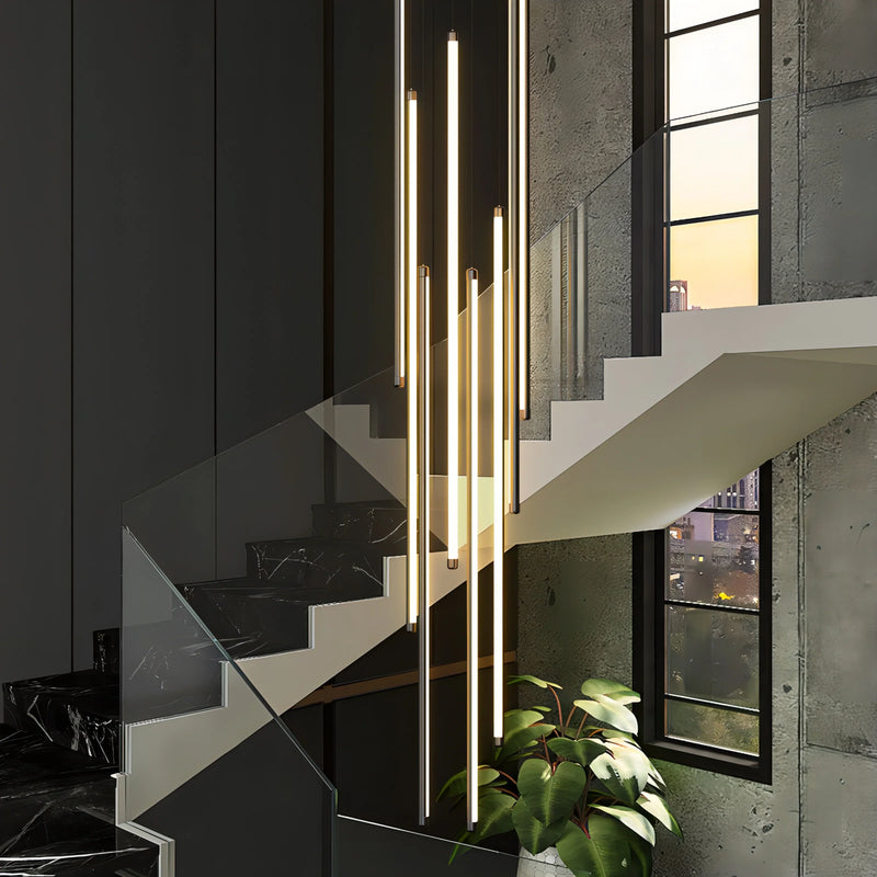 Axyaa Luxury Black LED Pendant Lights - Remote Control Dimmable Nordic Design