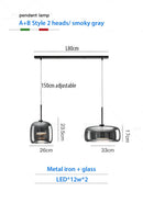 Axyaa Glass Chandelier with Adjustable Cord - Elegant Home Lighting for Dining Room