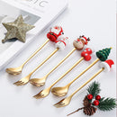 Axyaa Christmas Party Dinnerware Set with Tree Design Cutlery