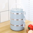 Axyaa Stainless Steel Thermal Bento Lunch Box with Leakproof Lids