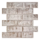 Axyaa 3D Whitewash Brick Tile Stickers, Matte Texture, 30x30cm, Water/Mold Resistant