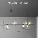 Axyaa Black Glass Bubble LED Chandelier Pendant Lights