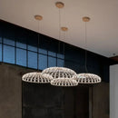 Axyaa Modern Glass Rope Chandelier LED Staircase Restaurant Nordic Living Room Lighting