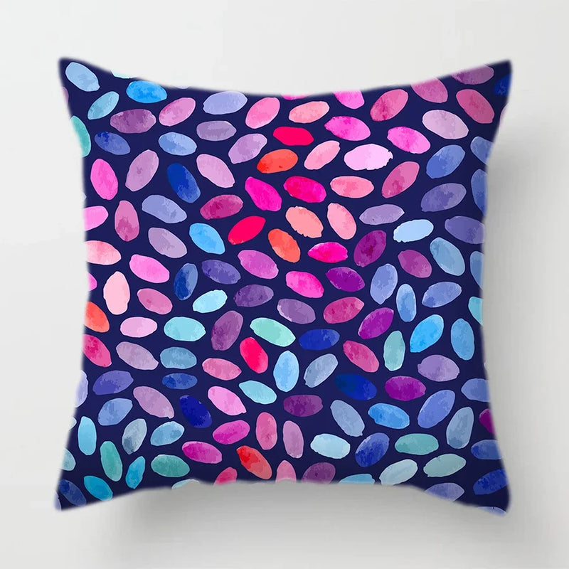 Tropical Plants Parrot Feather Cushion Cover for Sofa by Axyaa