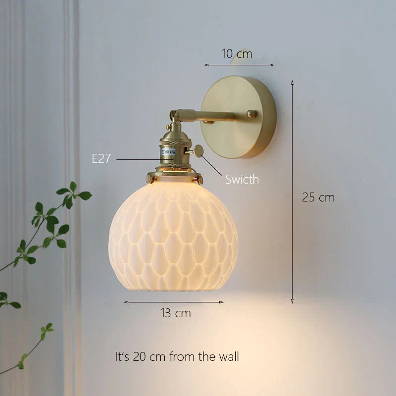 Axyaa Nordic Ceramic Pendant Lights for Restaurant and Bedside Chandelier