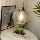 Axyaa Nordic Green Glass Pendant Light, LED Ceiling Hanging Ball for Kitchen Dining Bedroom